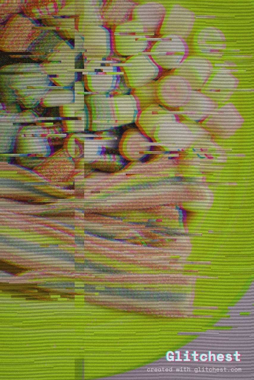 VHS glitch look on a photo